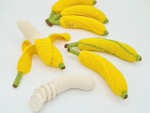 Crochet Pattern Banana Play Set Amigurumi for Kids Play Kitchen