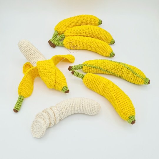 Crochet Pattern Banana Play Set Amigurumi for Kids Play Kitchen