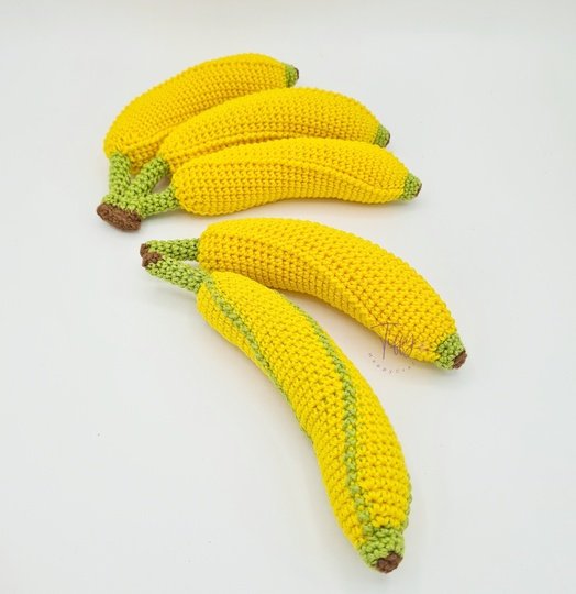 Crochet Pattern Banana Play Set Amigurumi for Kids Play Kitchen