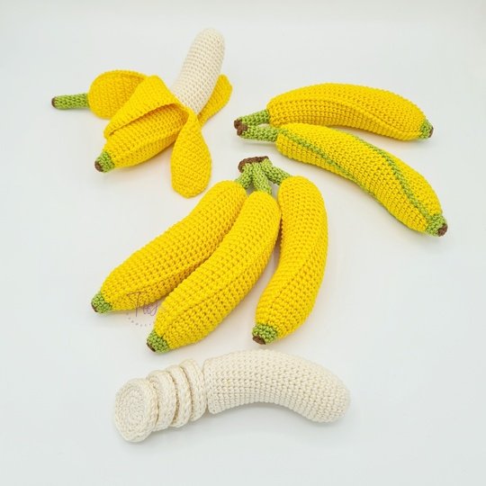 Crochet Pattern Banana Play Set Amigurumi for Kids Play Kitchen