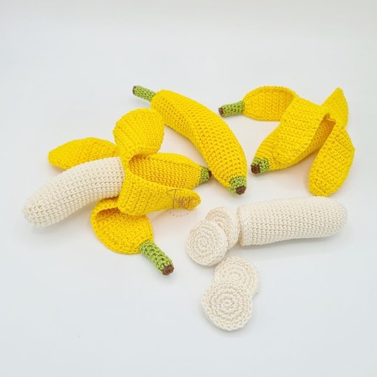 Crochet Pattern Banana Play Set Amigurumi for Kids Play Kitchen