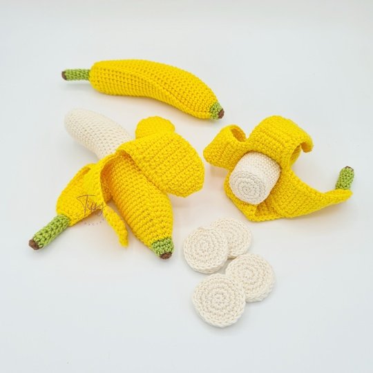 Häkelanleitung Banane Spielset Amigurumi für Kinder Spielküche