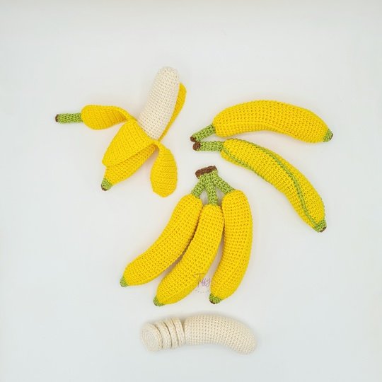 Häkelanleitung Banane Spielset Amigurumi für Kinder Spielküche
