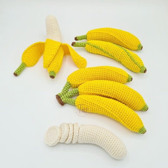 Häkelanleitung Banane Spielset Amigurumi für Kinder Spielküche