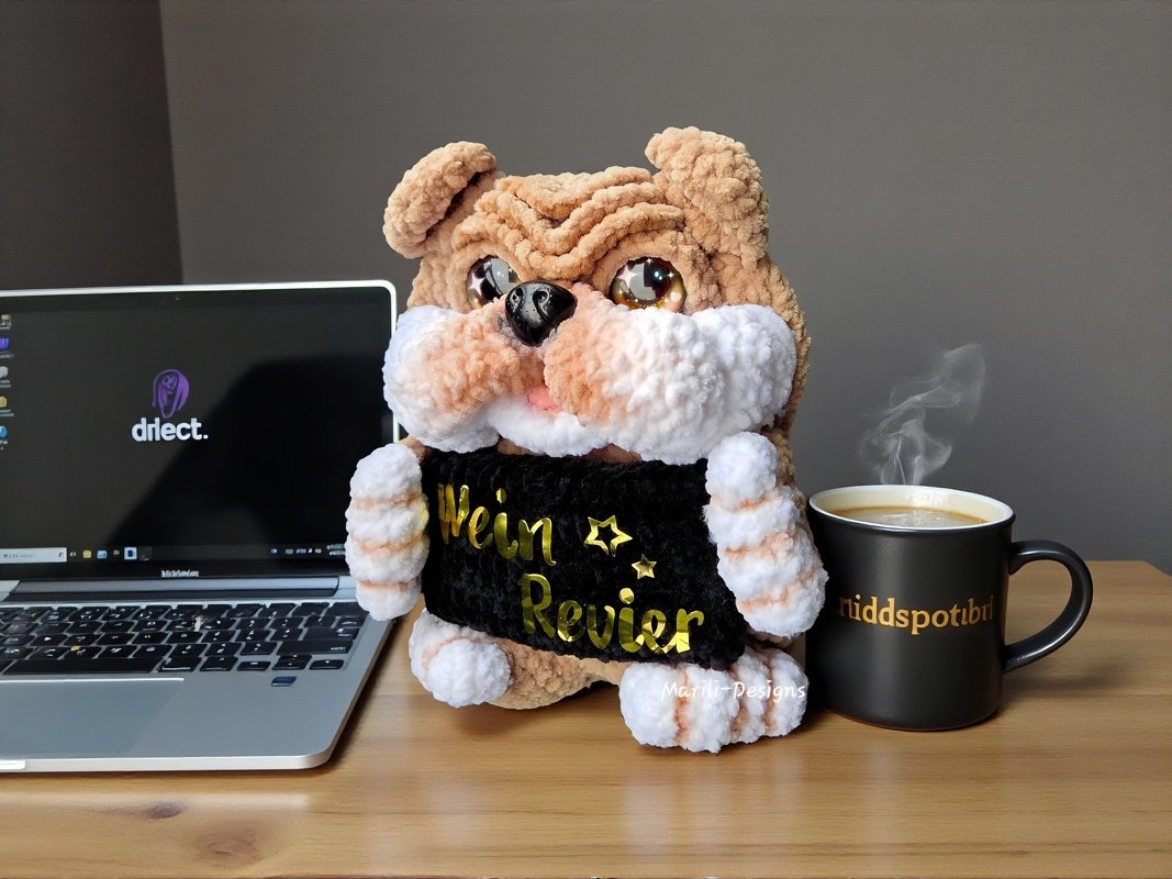 Häkelanleitung Wachhund -Türdekoration/ Schreibtischaufsteller/ Kuscheltier - Bild 5
