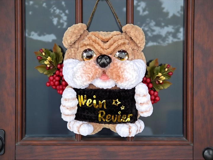 Crochet pattern Guard dog - door decoration/desk display/cuddly toy