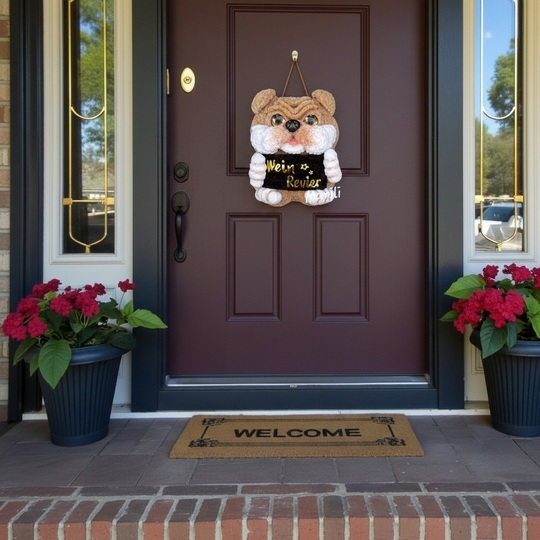 Crochet pattern Guard dog - door decoration/desk display/cuddly toy