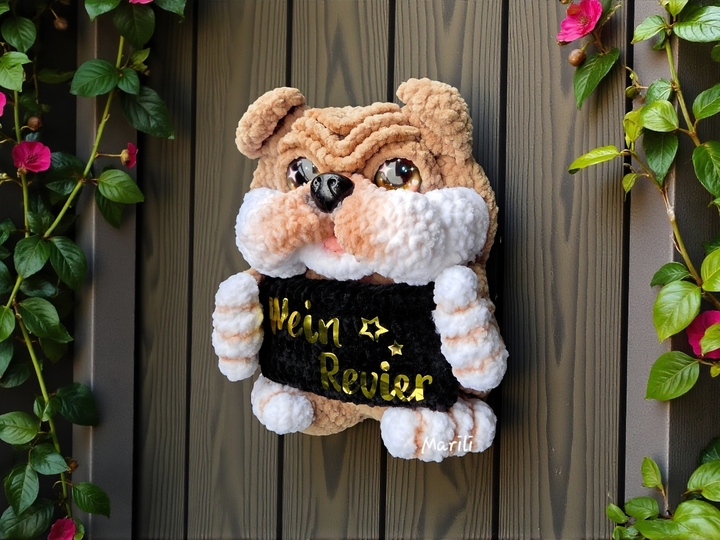 Häkelanleitung Wachhund -Türdekoration/ Schreibtischaufsteller/ Kuscheltier