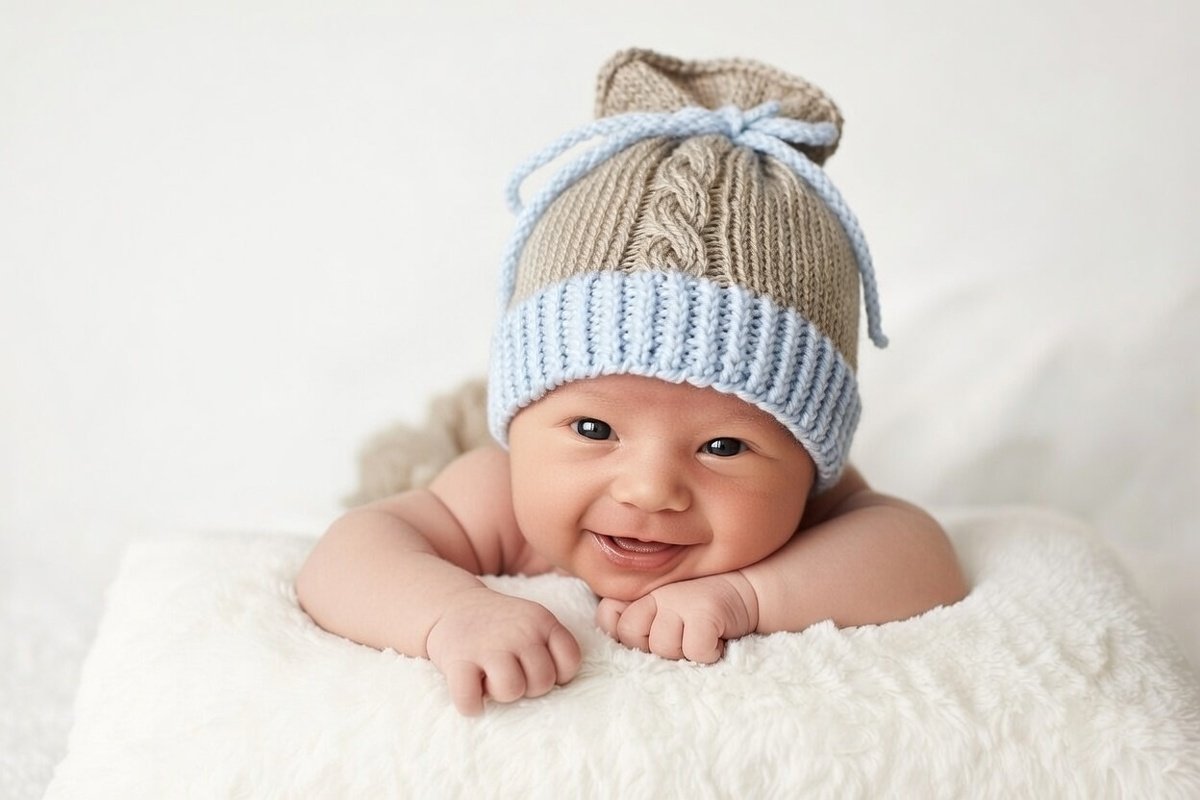 Strickanleitung Babymütze mit Zopf - Bild 6