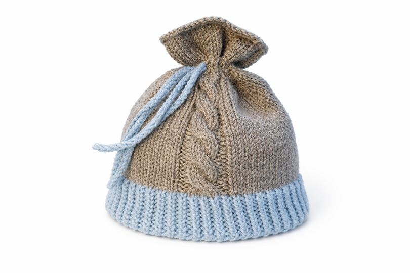 Strickanleitung Babymütze mit Zopf