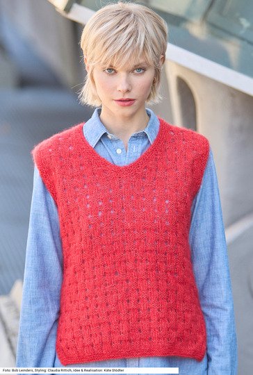 Pullunder mit Flechtmuster