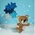 Bear with balloons crochet