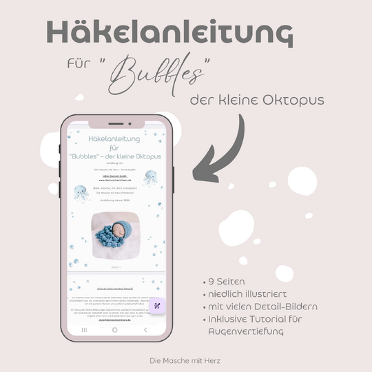 Häkelanleitung für einen Oktopus für Frühchen und Babys | PDF - Datei