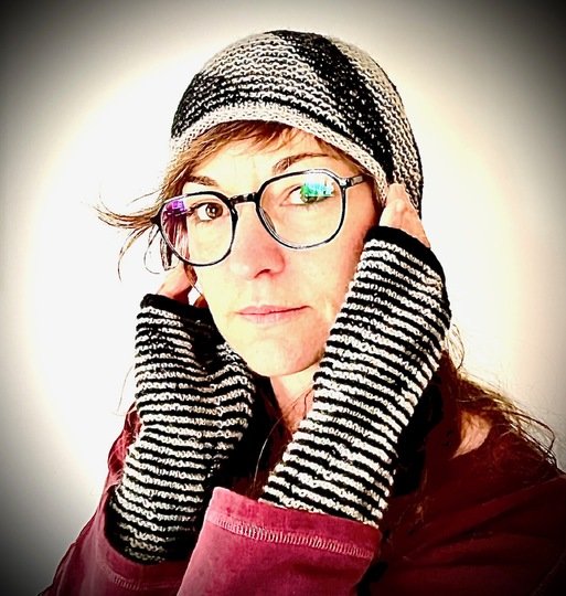 Mütze Stripes Illusionsstricken