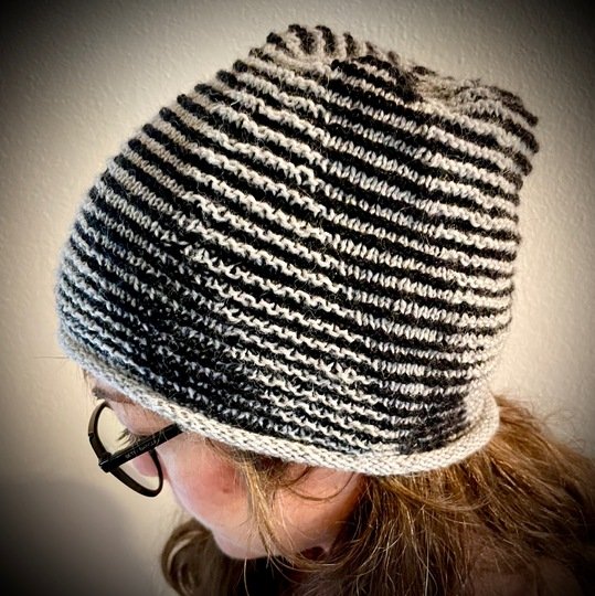 Mütze Stripes Illusionsstricken