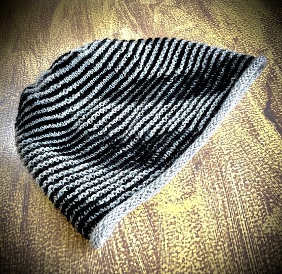 Mütze Stripes Illusionsstricken
