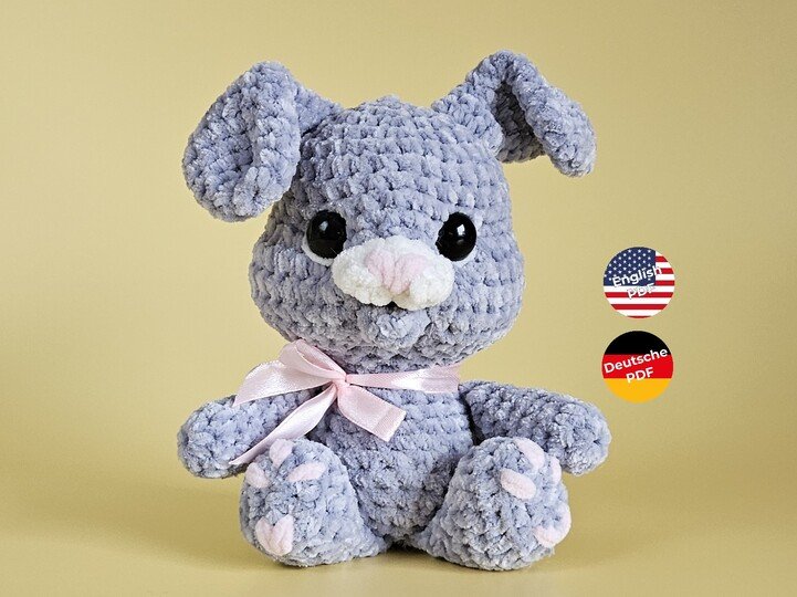Häkelanleitung Stups der kleine Hase – flauschiges Amigurumi Kuschelhäschen