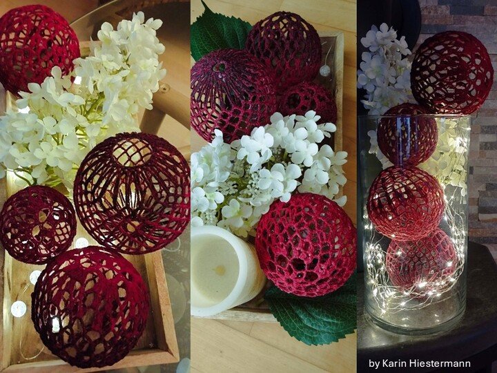 Häkelanleitungen 3er-Set Deko-Kugeln