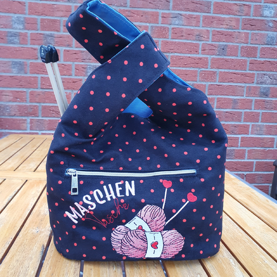 Schnittmuster Projektbeutel satter WollSchlingeL