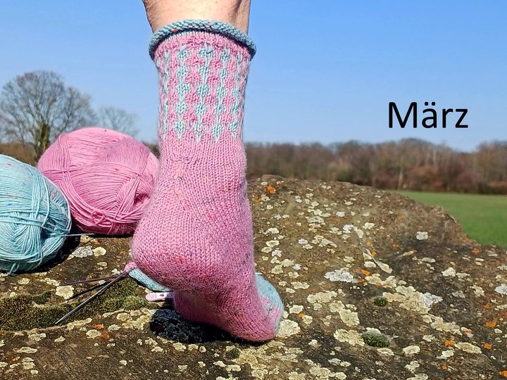 Sockenjahr 2026 - 12 Sockendesigns mit Fixen Quicky Ferse & Two Way Socke