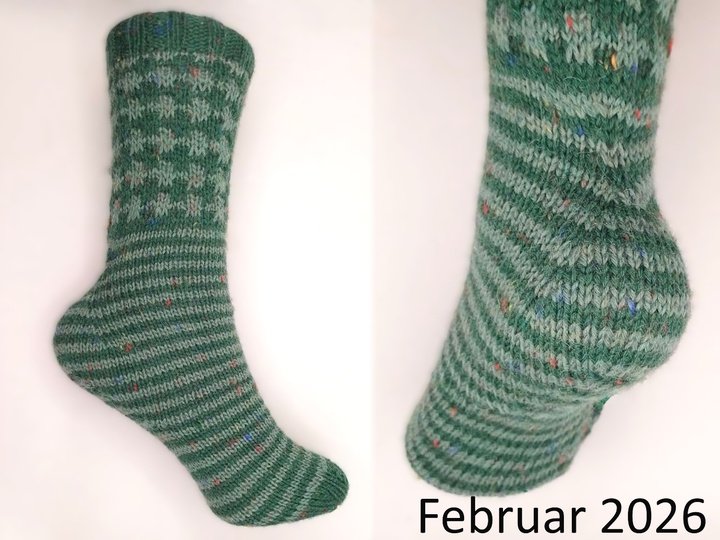 Sockenjahr 2026 - 12 Sockendesigns mit Fixen Quicky Ferse & Two Way Socke