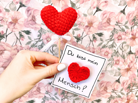 Häkelanleitung Herz zum Valentinstag