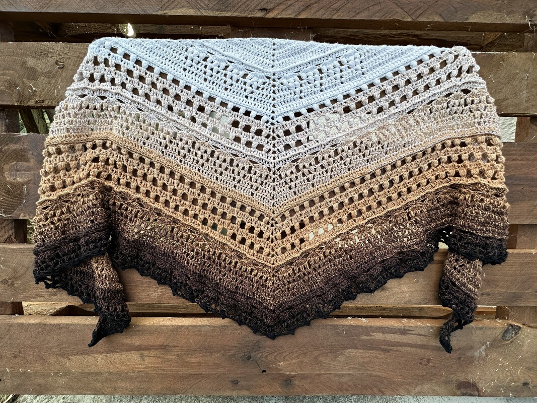 Häkelanleitung flaches Dreieckstuch "Zartwerk" - Bild 10