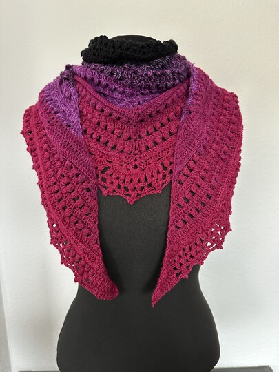 Häkelanleitung flaches Dreieckstuch "Zartwerk"