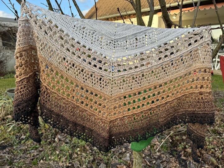 Häkelanleitung flaches Dreieckstuch "Zartwerk"