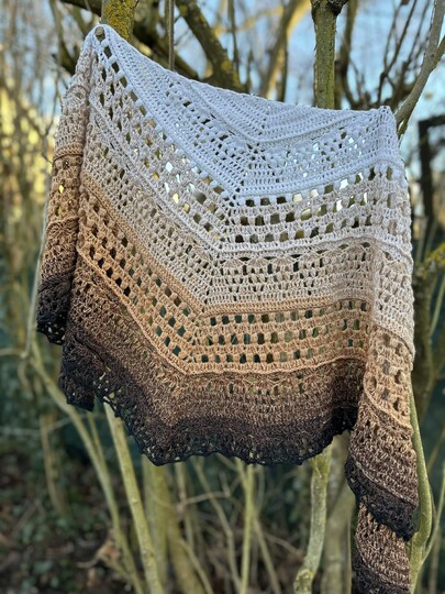 Häkelanleitung flaches Dreieckstuch "Zartwerk"