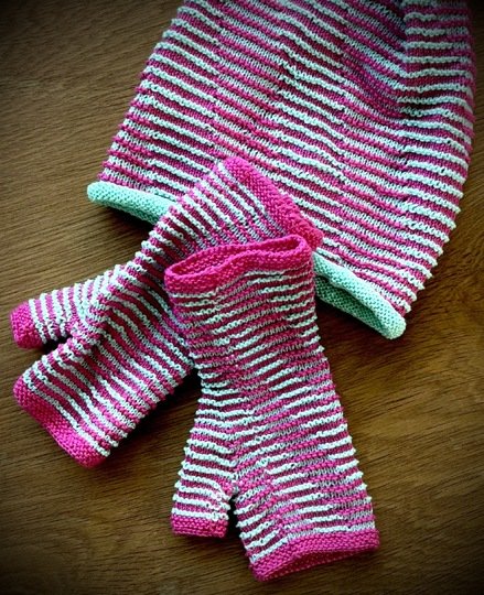 Armstulpen Stripes Illusionsstricken