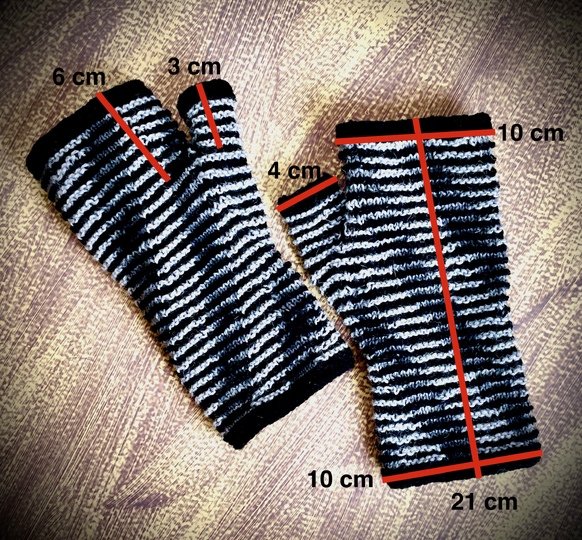 Armstulpen Stripes Illusionsstricken