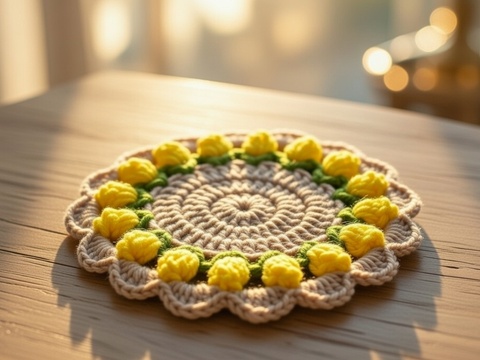 Häkel-Runduntersetzer Muster PDF + Video Tutorial für Anfänger