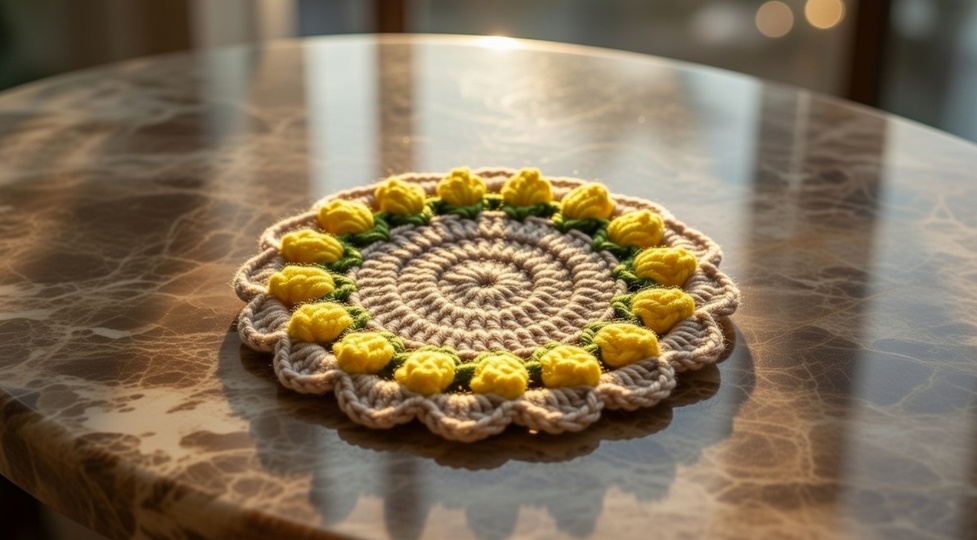 Häkel-Runduntersetzer Muster PDF + Video Tutorial für Anfänger