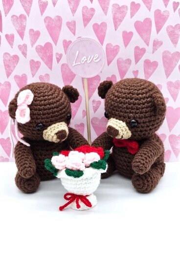 Beary Sweet Valentines- Crochet Amigurumi Pattern- English
