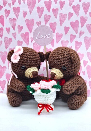 Beary Sweet Valentines- Crochet Amigurumi Pattern- English