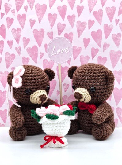 Beary Sweet Valentines- Crochet Amigurumi Pattern- English