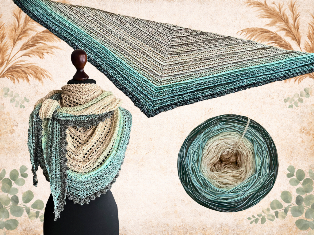 Simple Boho-Häkelanleitung für ein schönes flaches Dreieckstuch - Bild 4