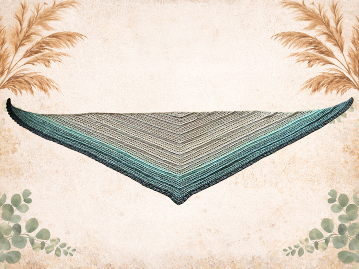 Simple Boho-Häkelanleitung für ein schönes flaches Dreieckstuch