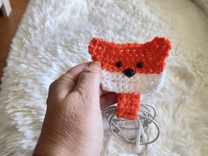 Häkelanleitung Kabelorganizer Fuchs