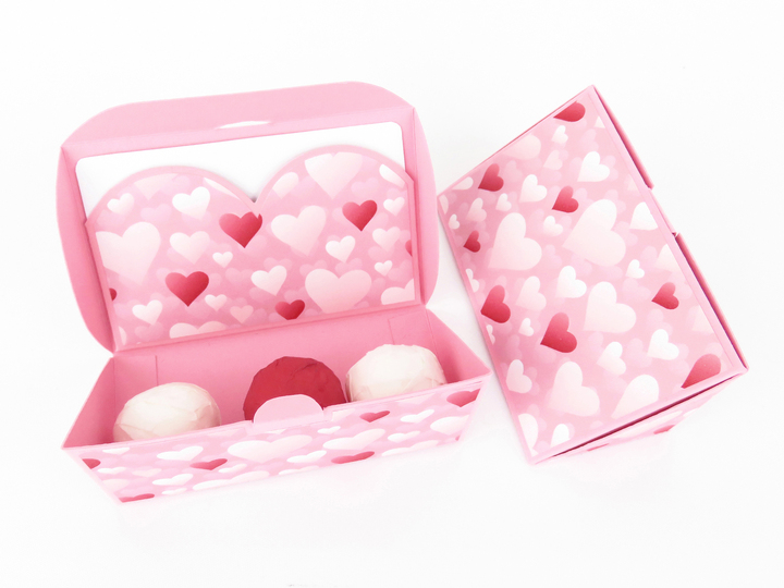 Explosionsbox mit Herzen – Bastelvorlagen und Anleitung