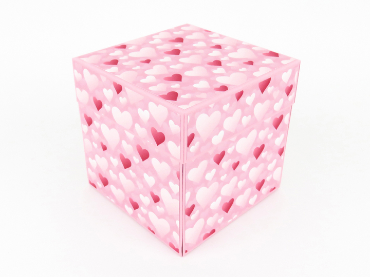 Explosionsbox mit Herzen – Bastelvorlagen und Anleitung