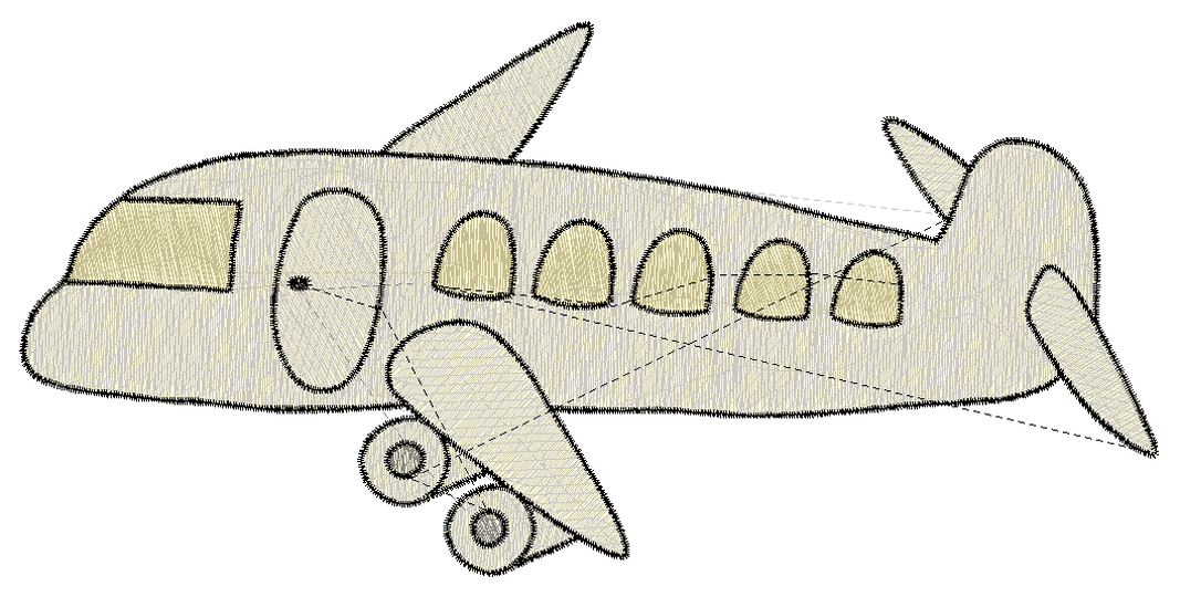 Flugzeug Stickanleitung