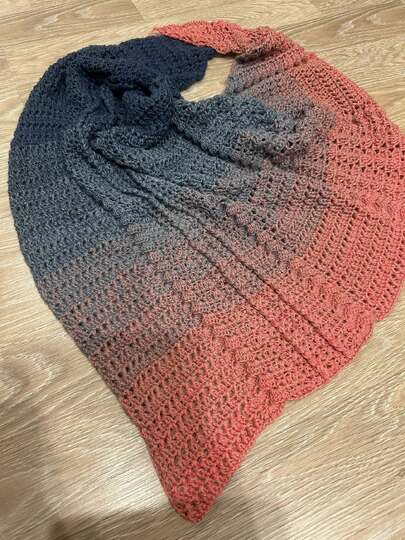 Tiella - asymmetrisches Tuch im Mustermix - quer gehäkelt - in 2 Größen