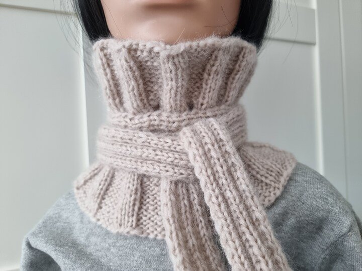 "Trend 2026" Kragen-, Rüschenschal stricken Kostenlose Strickanleitung