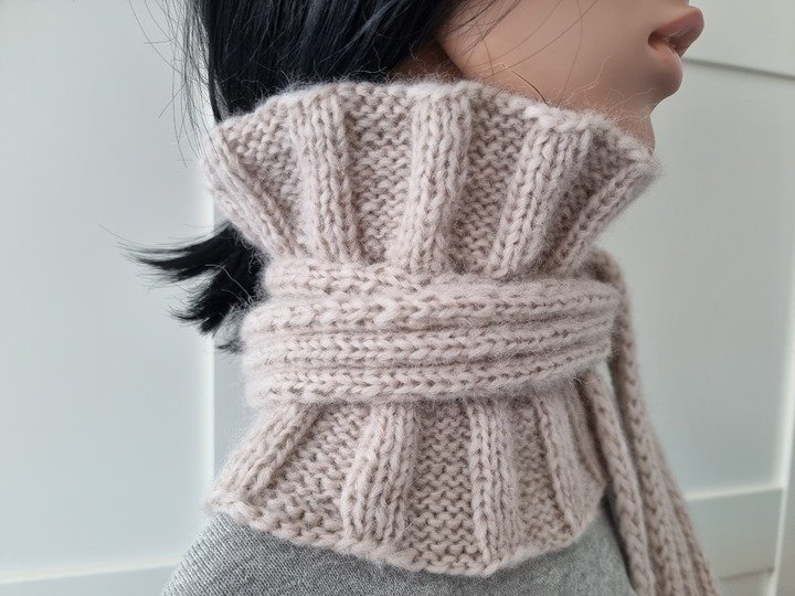 "Trend 2026" Kragen-, Rüschenschal stricken Kostenlose Strickanleitung