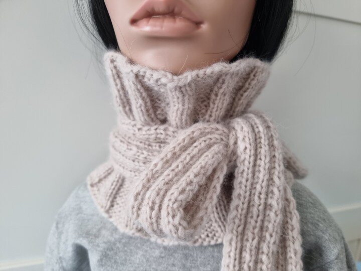 "Trend 2026" Kragen-, Rüschenschal stricken Kostenlose Strickanleitung