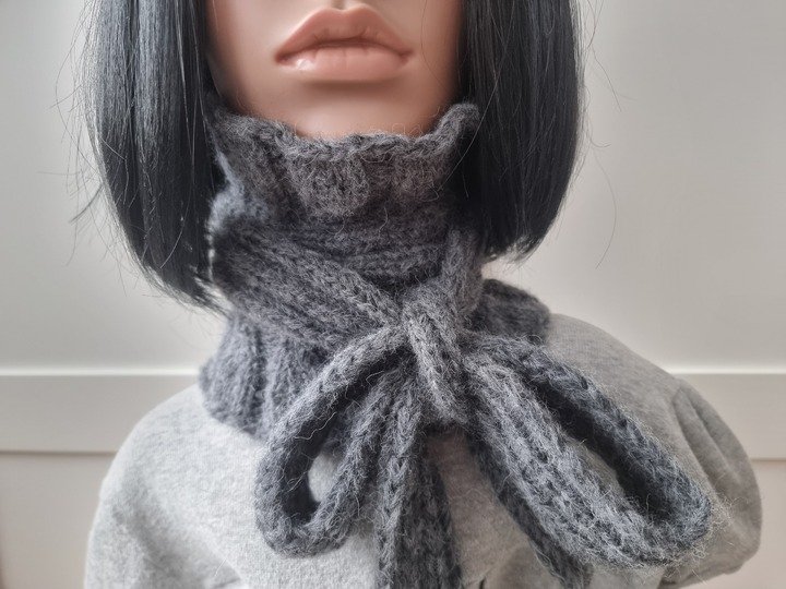 "Trend 2026" Kragen-, Rüschenschal stricken Kostenlose Strickanleitung