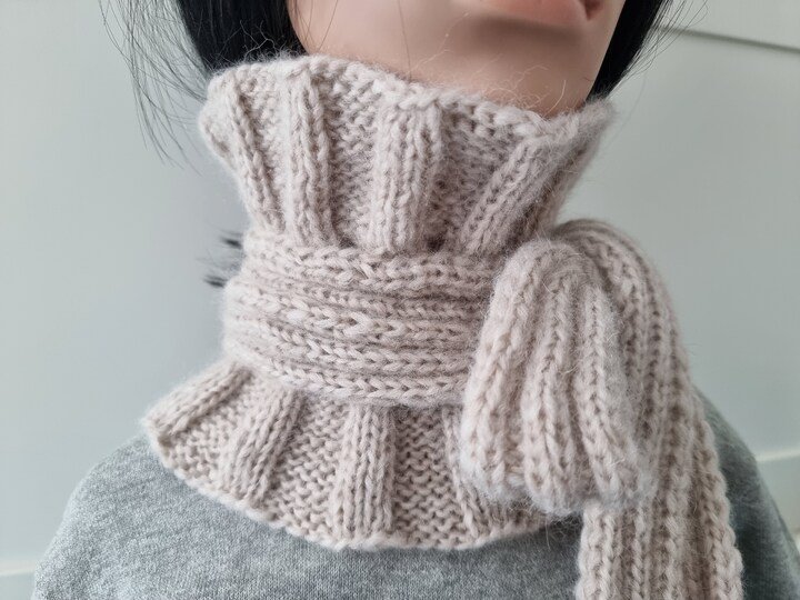"Trend 2026" Kragen-, Rüschenschal stricken Kostenlose Strickanleitung