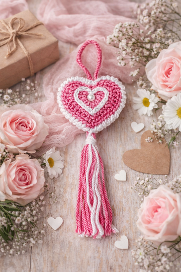 Boho Hearts - Crochet Pattern English and German - festivities gift